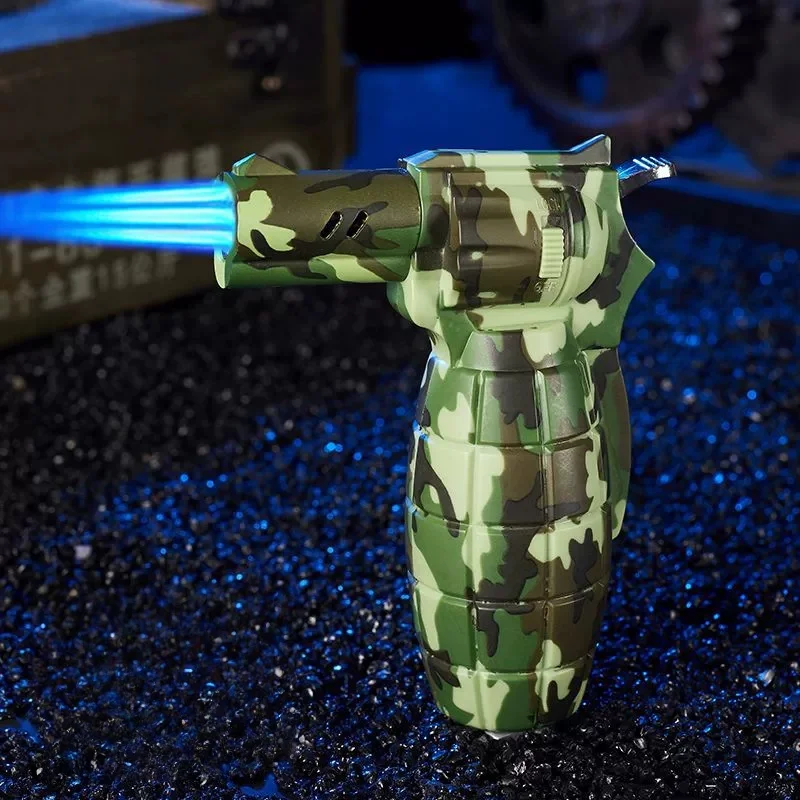 

Outdoor Windproof High-temperature Welding Gun Lighter Jet Flame Inflatable Carbon Burning Cigar Handheld Durable Lighter