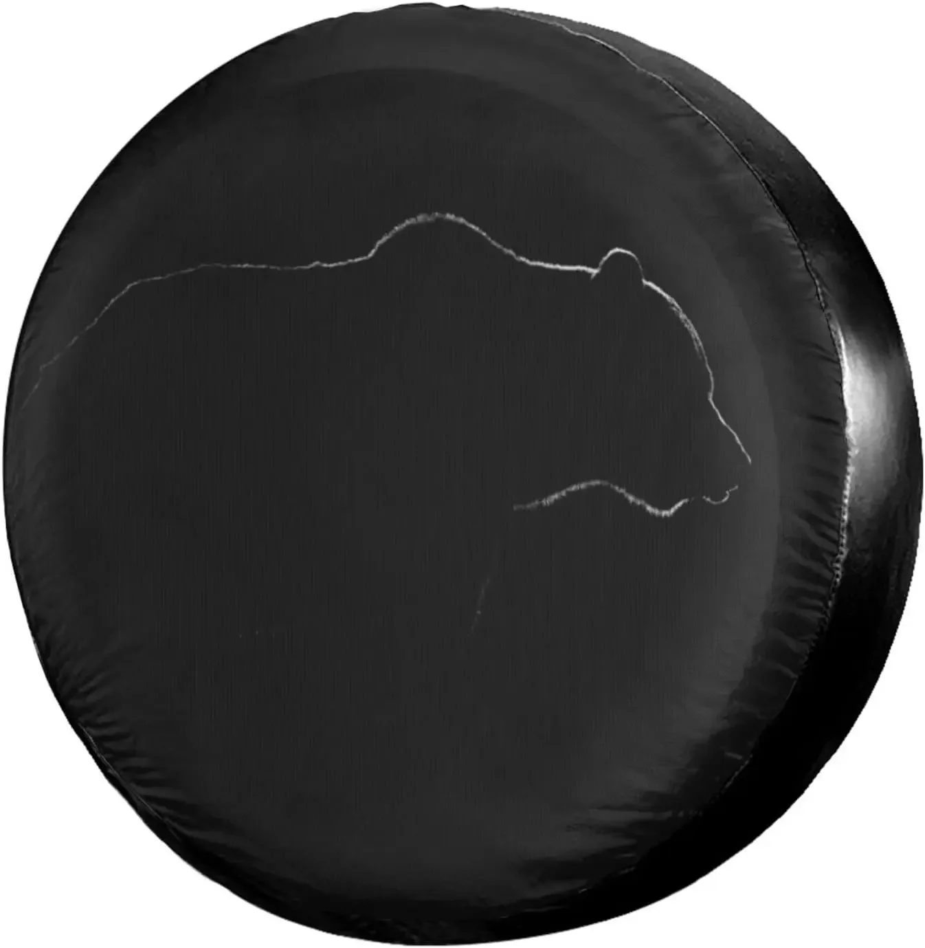 Black Bear Shadow Spare Tire Cover Wheel Protectors Water Dustproof Universal Fit for RV SUV Truck Camper Travel Camping