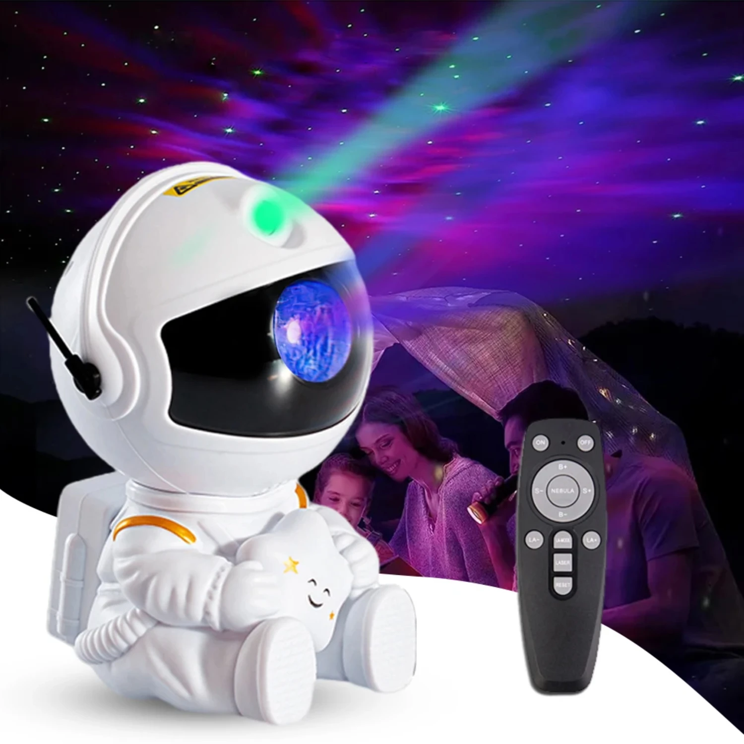 onder and creativity in children, this astronaut night light projector will provide a soothing and relaxing atmosphere for bedti