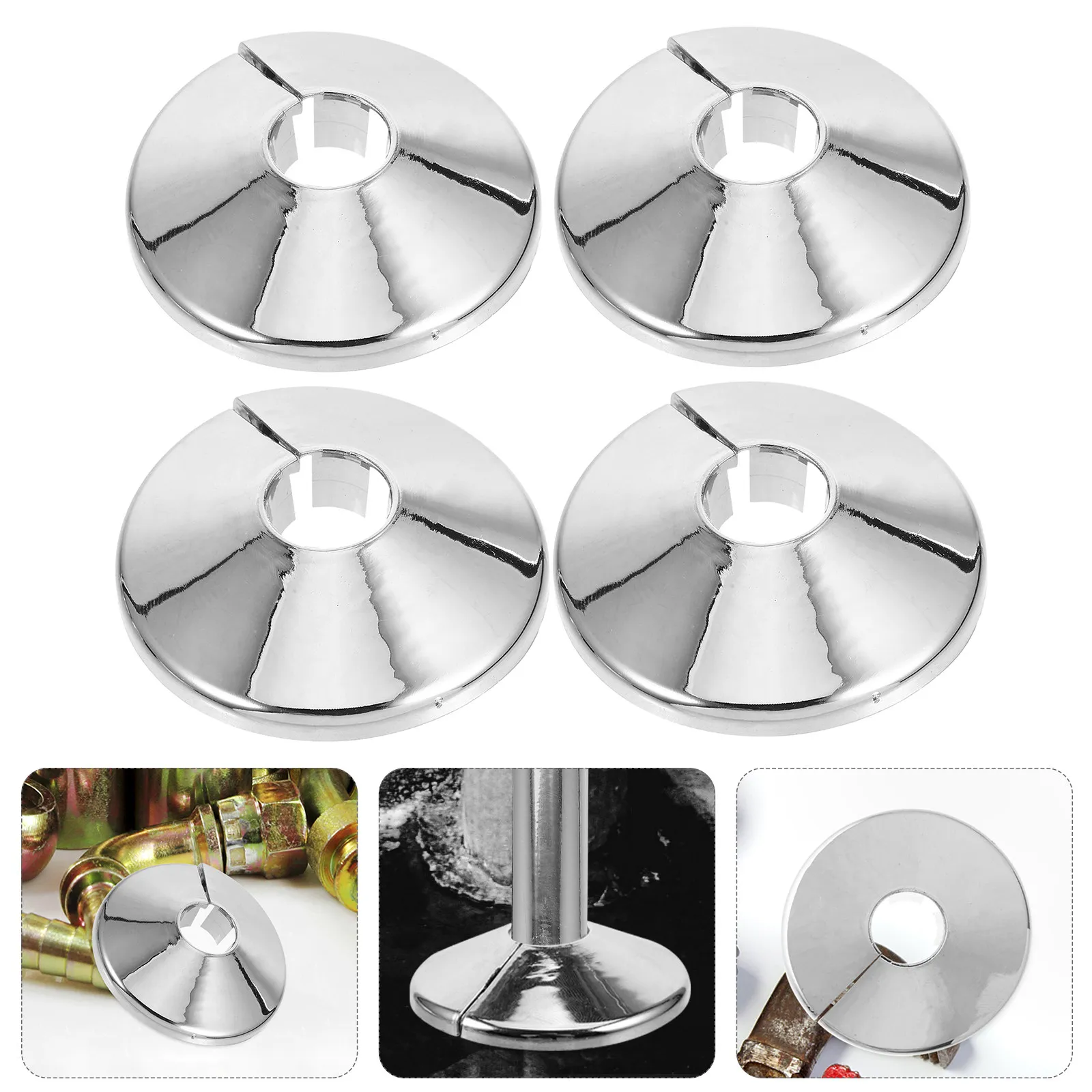 

4 шт. декоративные заглушки для труб из АБС-пластика, фитинги для сантехники, декоративные накладки для скрытых труб и клапанов в ванной комнате