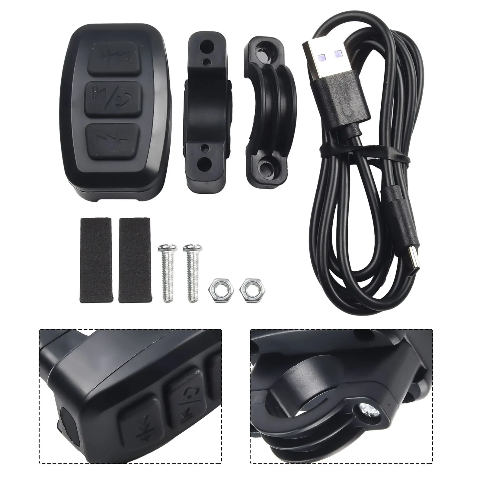 

Mounting Bracket Button Host Car Remote Remote Control Bluetooth-compatible Handlebar Controller Media Controller None Practical