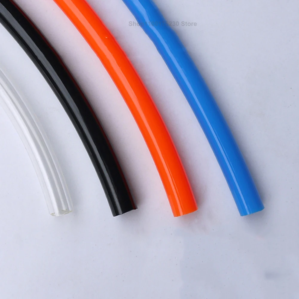 Clear/Blue/Black/Orange-Red Polyurethane PU Hose (ODxID) 4x2.5,6x4,8x5,10x6.5,12x8,14x10,16x12mm High Pressure Tube for Air Oil