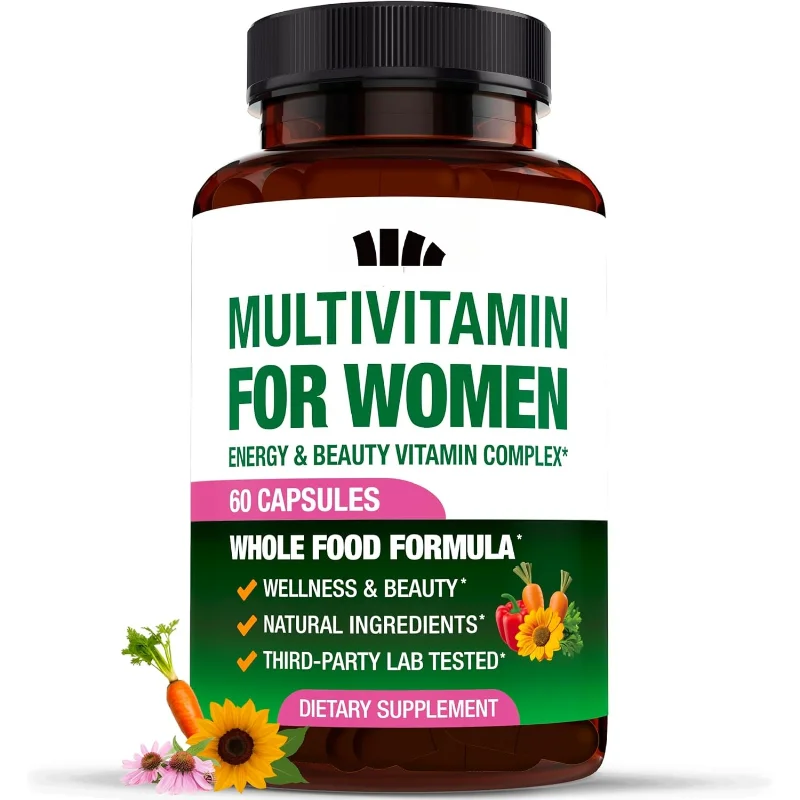 Women's Multivitamin Complex Containing A Mixture of Various Collagen Proteins, Hyaluronic Acid, and MSM in 60 Capsules