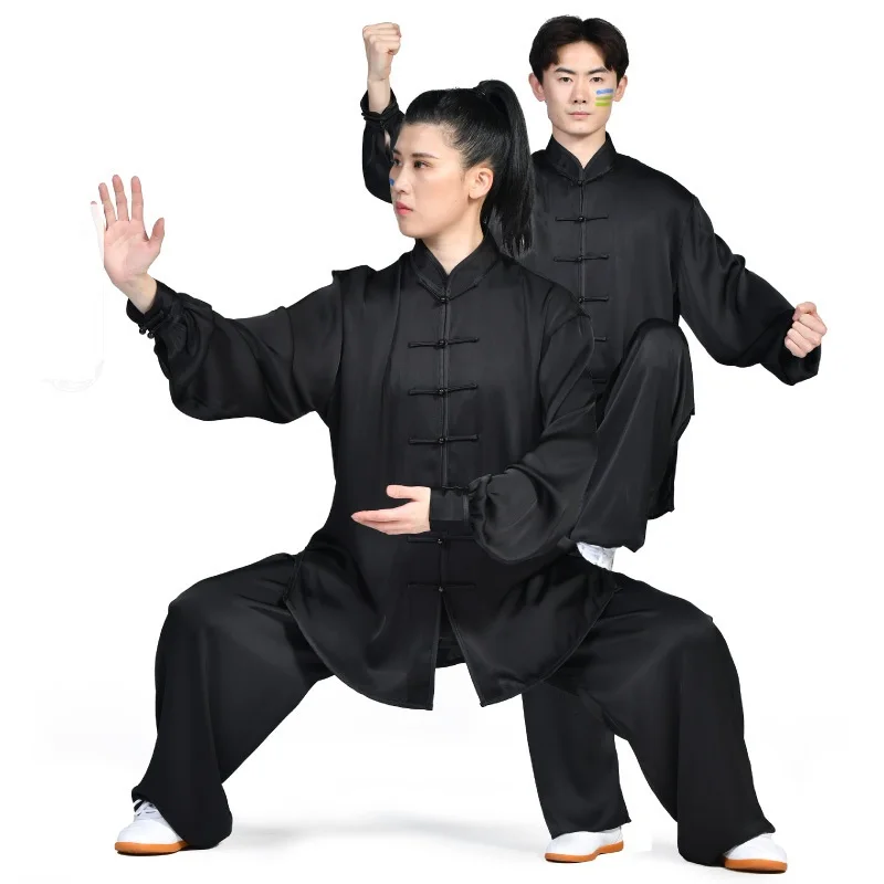 

Top Quality Unisex Cotton And Silk Long Sleeves Tai Chi Uniform Suit Martial Arts Wing Chun Clothing