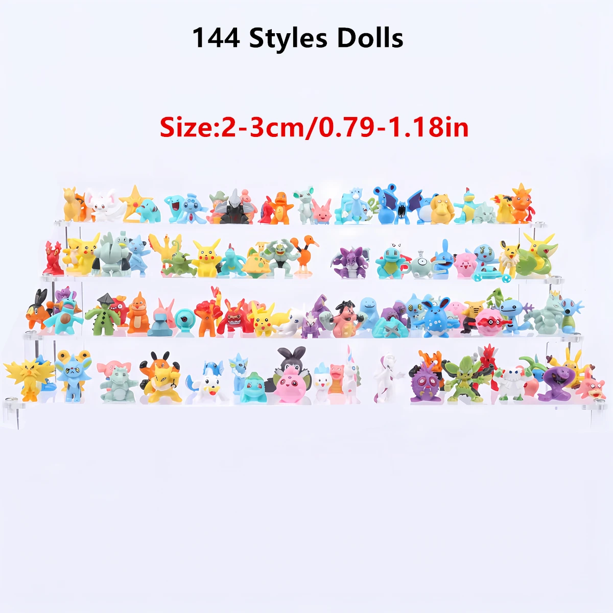 24-144Pcs Pokemon Anime Figure Pikachu Action Toys 2-3cm Cartoon Mini Pet Ornamental Decoration Collect Model Doll Toy Gift image 5