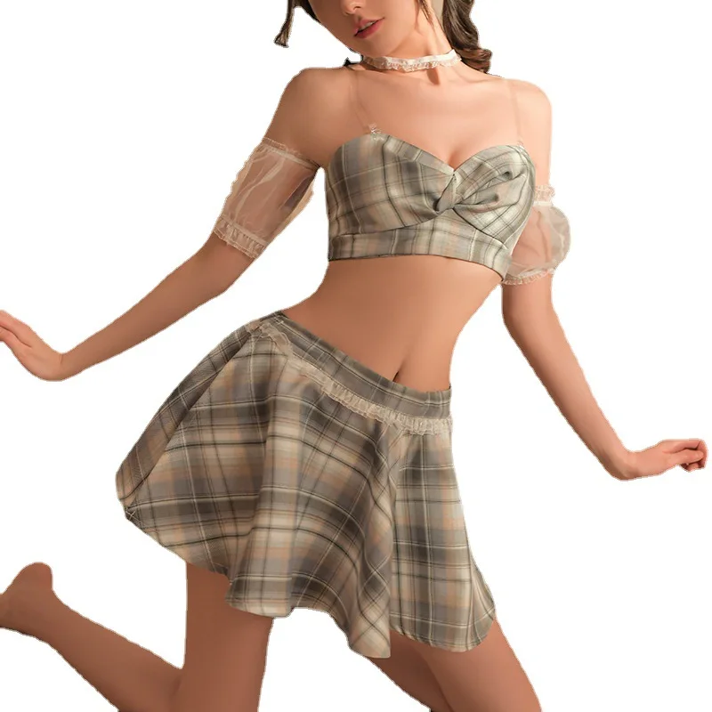 2025 หวานผู้หญิงเซ็กซี่สองชิ้น Roleplay นักเรียนชุดชั้นในสไตล์ผีเสื้อออกแบบเครื่องแต่งกายคอสเพลย์น่ารักนักเรียน