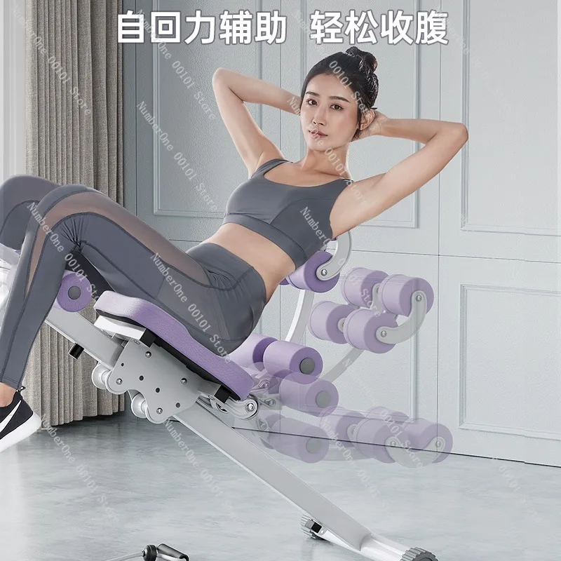 Home Fitness Ab Roller Machine Abdominal Trainer Sit Up Assist Core Workout Equipment Lazy Waist Tummy Toner Belly Fat Burning