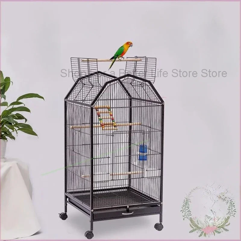

Chinchilla Bird Cage Hamster Feeder Outdoor Metal Bird Cage Protector Lovebird Budgie Cage Pour Oiseaux Decorative Home Cages