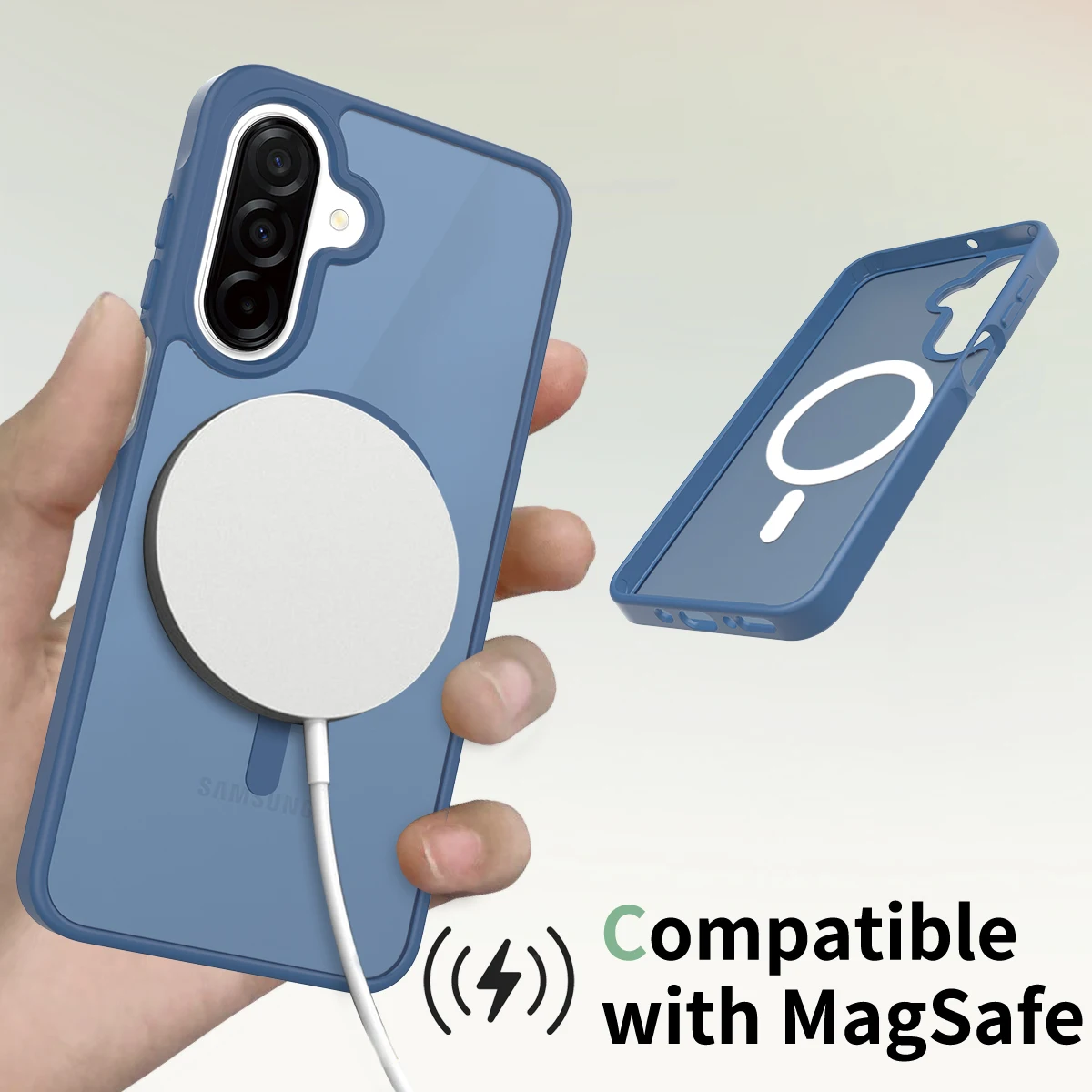 Für Galaxy A17 5G Matte Magnetische Hülle, Kompatibel mit MagSafe, Fallschutz, Schlanke Durchsichtige Abdeckung für Samsung Galaxy A16, A26 – Detail 10