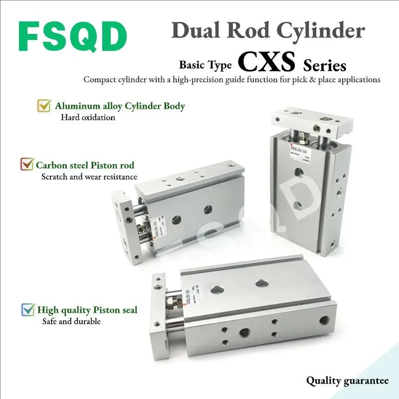 

CXSL10 CXSL15 CXSL20 CXSL25 CXSL32-10 20 30 40 50 60 70 75 100 125 150 200 300 Dual Rod Cylinder CXS CXSL Series