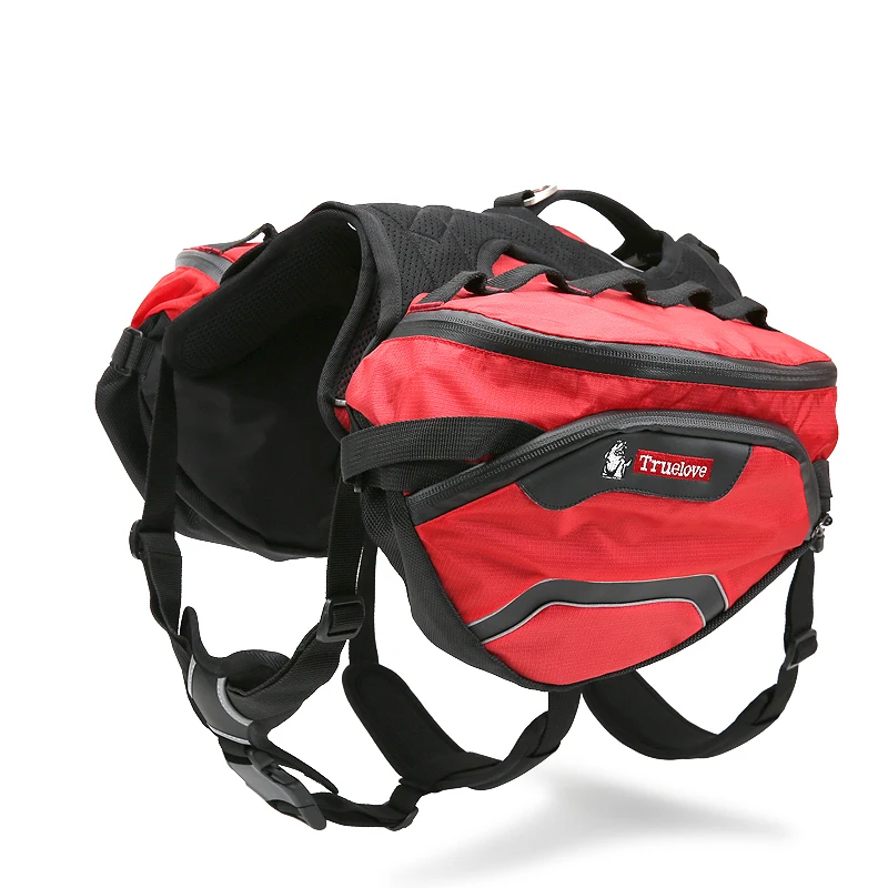 Winhyepet hondenharnas met rugzak Dierbenodigdheden Reflecterend hondenharnas voor geweldige en kleine reissport Outwork hondenaccessoires