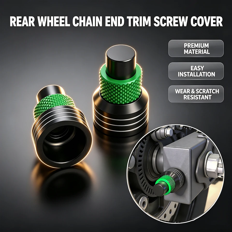 Rear Wheel Chain End Cover For Z400 Z500 Z650 Z750 Z800 Motorcycle Axle Screw Cap Protector Trim Accessories Z 400 Z 500 650