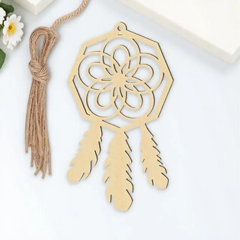

20Pcs Catch Dream Net Home Decoration Pendant Handmade Wooden Wall Ornament Creative Decor for Living Room Porch