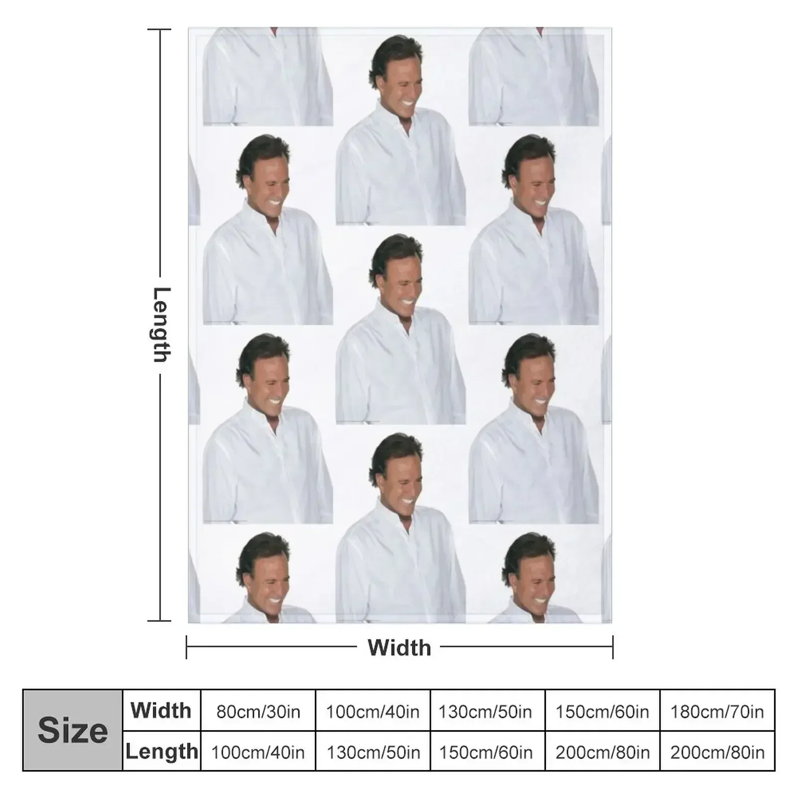 JULIO IGLESIAS T-SHIRT Throw Blanket Furrys Blankets Sofas Of Decoration Soft Plaid Sofa Throw Vintage anime Blankets