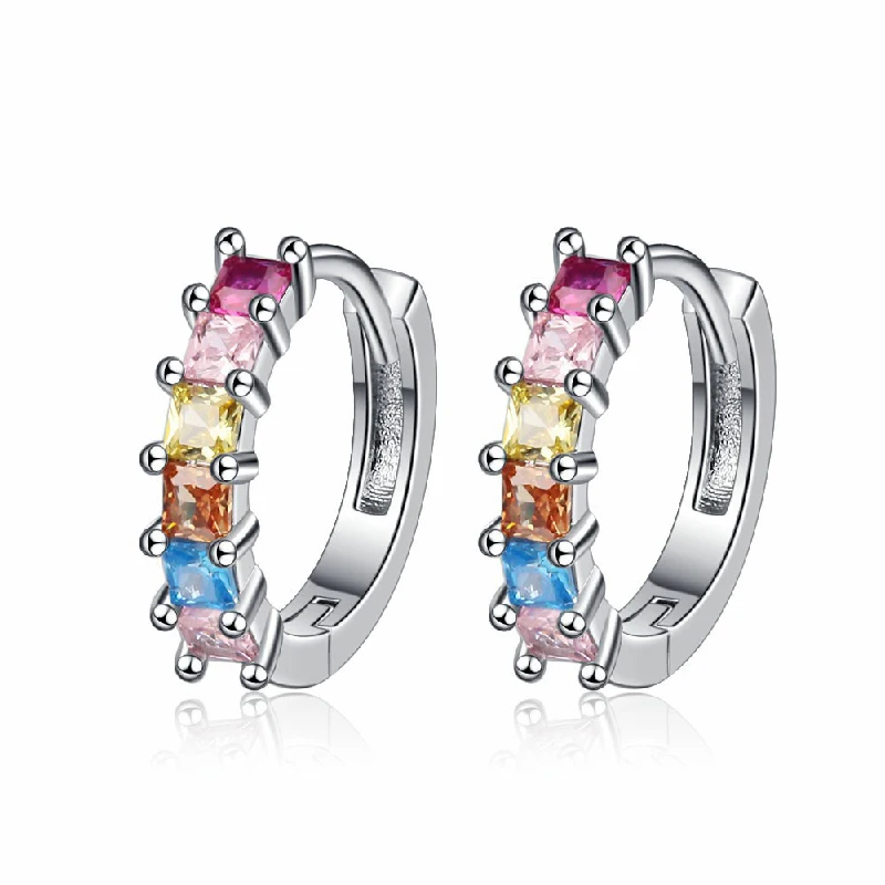 HuiSept Korean Style Zircon Women Earrings 925 Silver Jewelry Accessories for Wedding Engagement Party Bridal Gifts Wholesale image 6