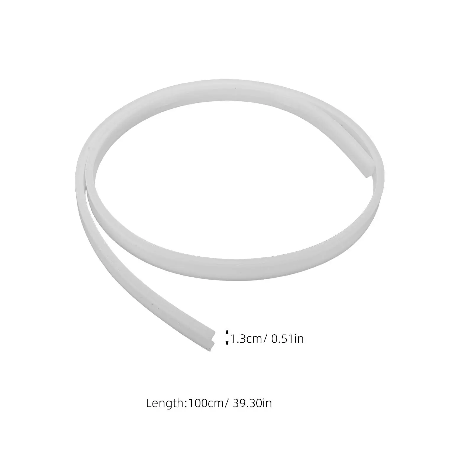 LED Light Strip Diffuser Channel 11Mm U Shape Curved Track Cover for Indoor Outdoor Flexible LED Tape Light Holder Glare