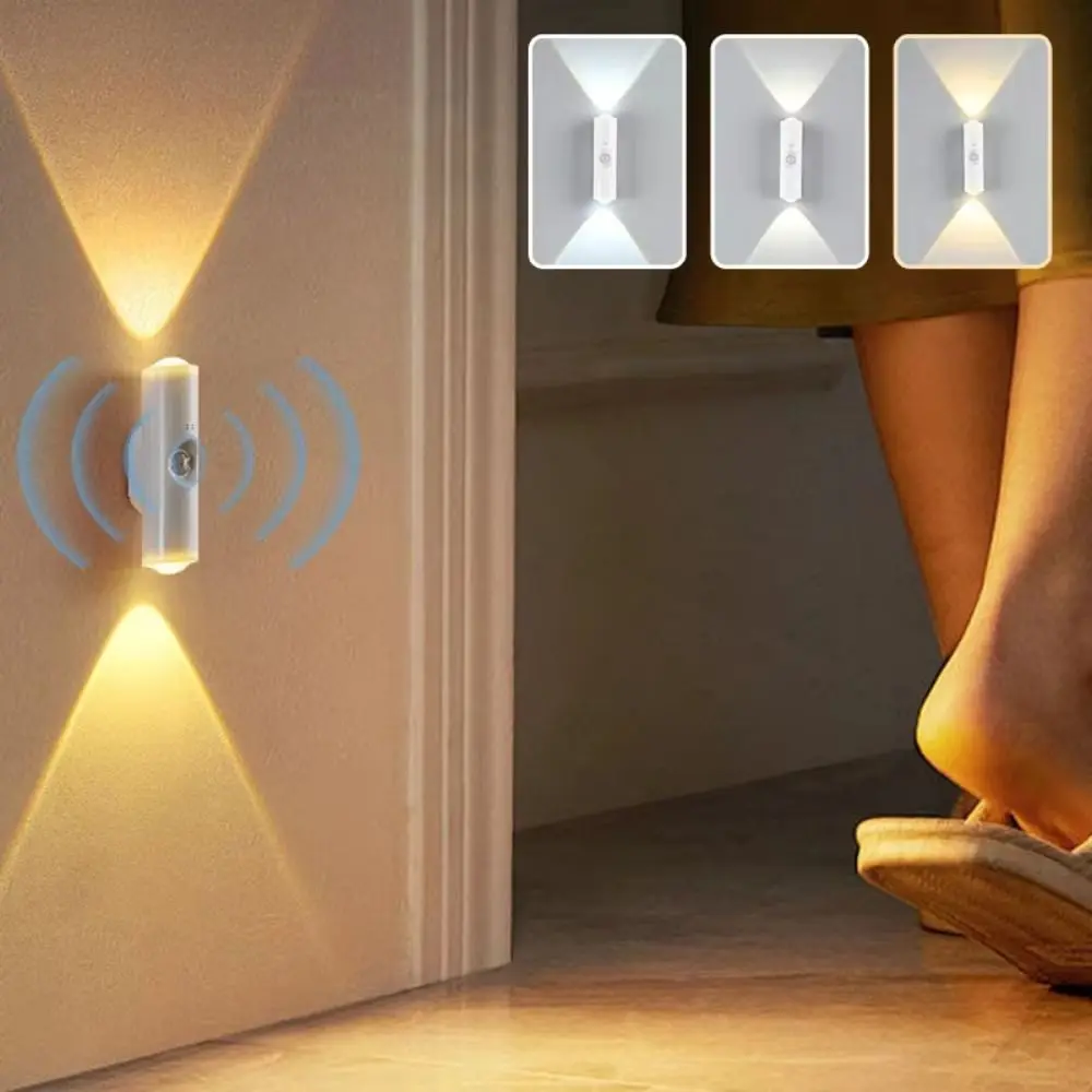 

Wireless Sensor Night Light 3/7 Colors Changing Portable Wall LED Lamp Rechargeable Motion Sensor RGB Gradient Wall Lamp Bedroom