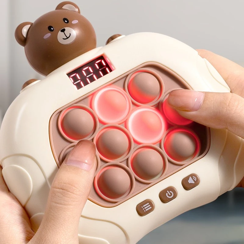 999 Level LCD Quick Push Game Handheld Stress Relief Toys Puzzle Fidget Toy Kids Hand-eye Training Adult Anti Stress Game Toys