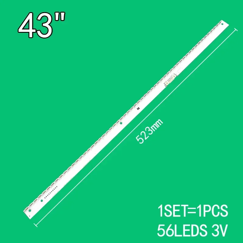 

1PCS 56LEDs 3V For Samsung 43" TV UE43M5505AKX S_K5.5/6.2K_43_SFL70_56LED_REV2.0 LM41-00299A BN96-39506A V6EY_430SM0_56LED_R4