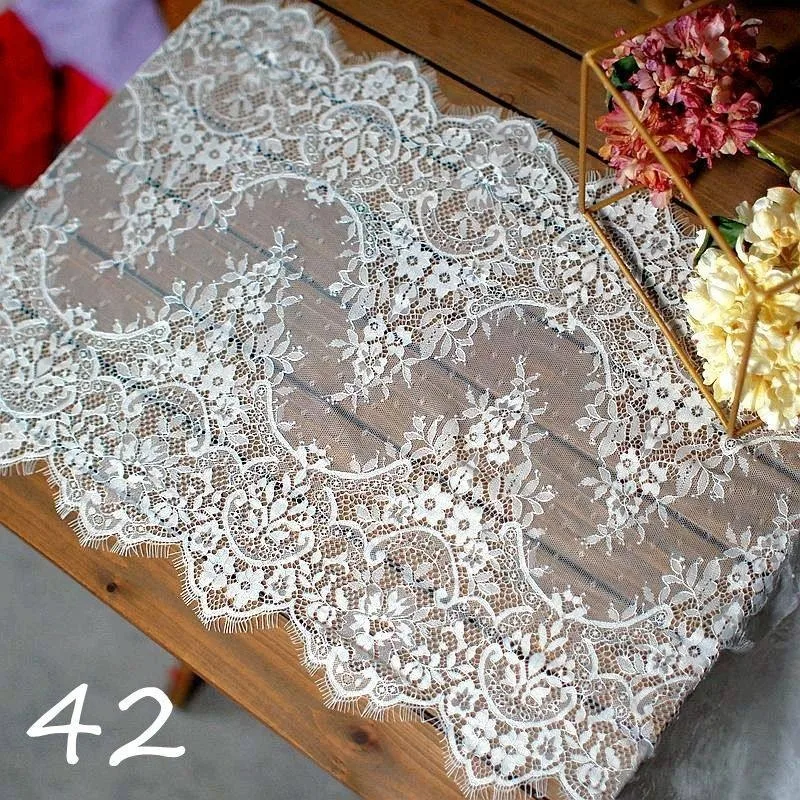 

3M X 40CM, New Exquisite Eyelash Lace Decal Fabric Handmade DIY High-end Clothing, Wedding Dress, Home Decoration Materials