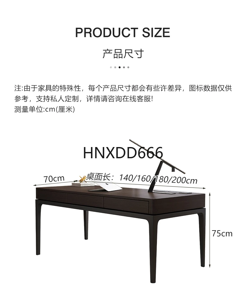 مكتب دراسة منزلي فاخر من الخشب المدخن للاستخدام المكتبي #6