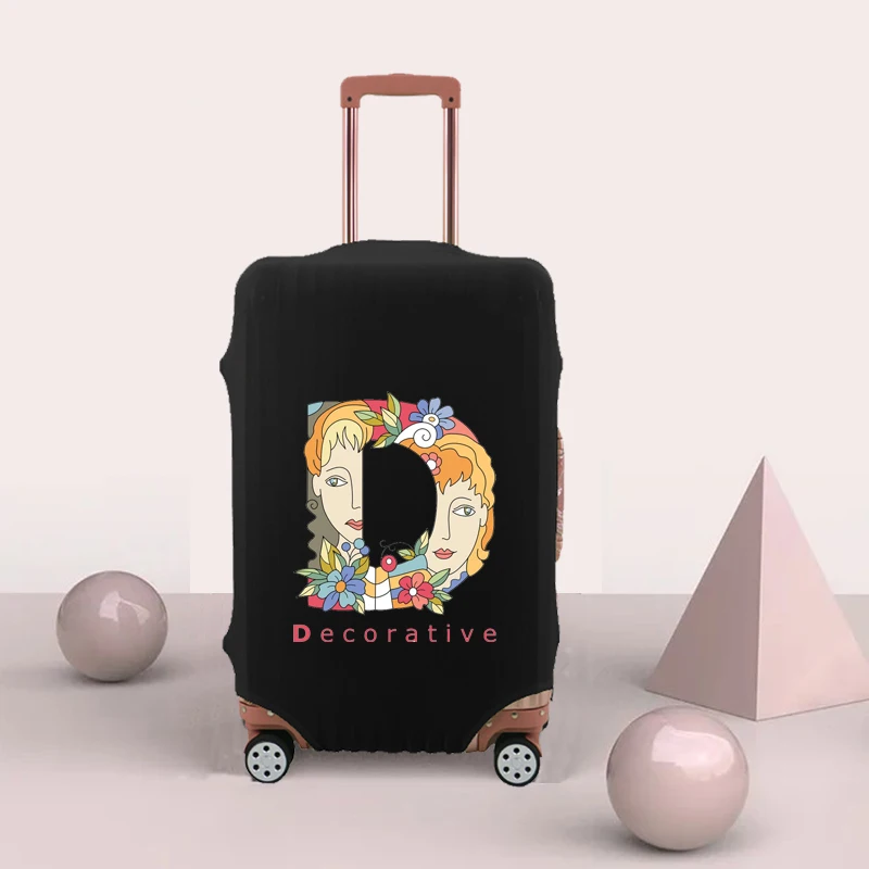 For 18-32inch Trolley Baggage Travel Bag Covers Elastic Protection Suitcase Case Creative Letter Print Luggage Protective Cover