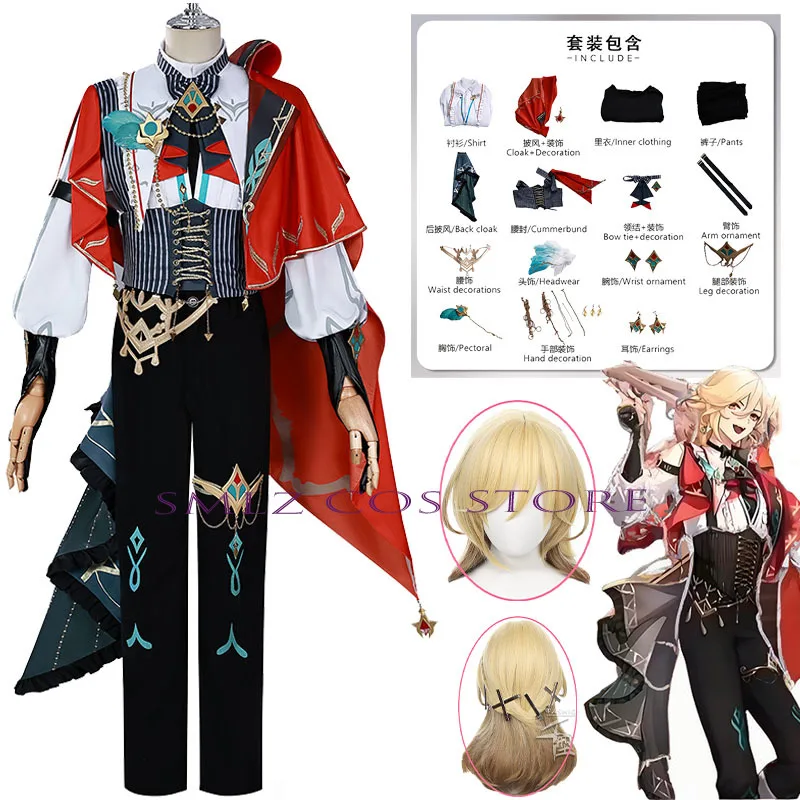 

Genshin Impact Kaveh Cosplay Costume Uniform Anime Man Clothe Halloween Costumes Women Man Kaveh New Outfit Suit