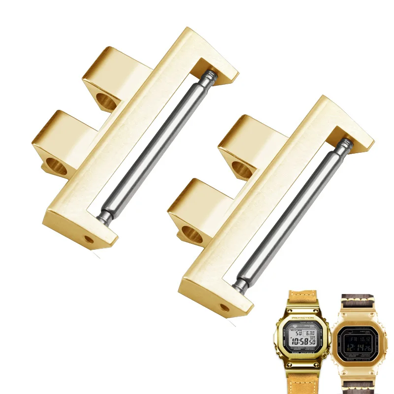 อะแดปเตอร์สายนาฬิกาข้อมือสำหรับ Casio G-SHOCK GMW-B5000 316L สแตนเลสตัวเชื่อมสายนาฬิกา22มม. สีดำสีเงินสีทอง