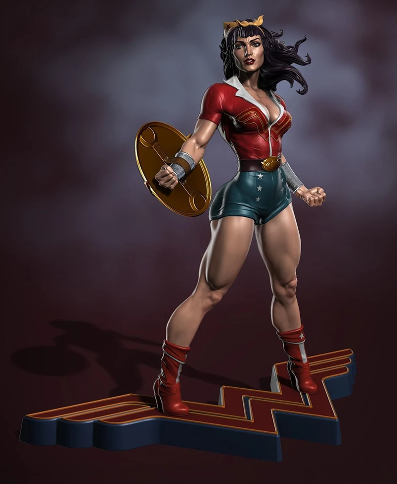 

1/24 75mm 1/18 100mm Resin Model Super Girl Warrior Figurine Sculpture Unpainted No Color RW-859