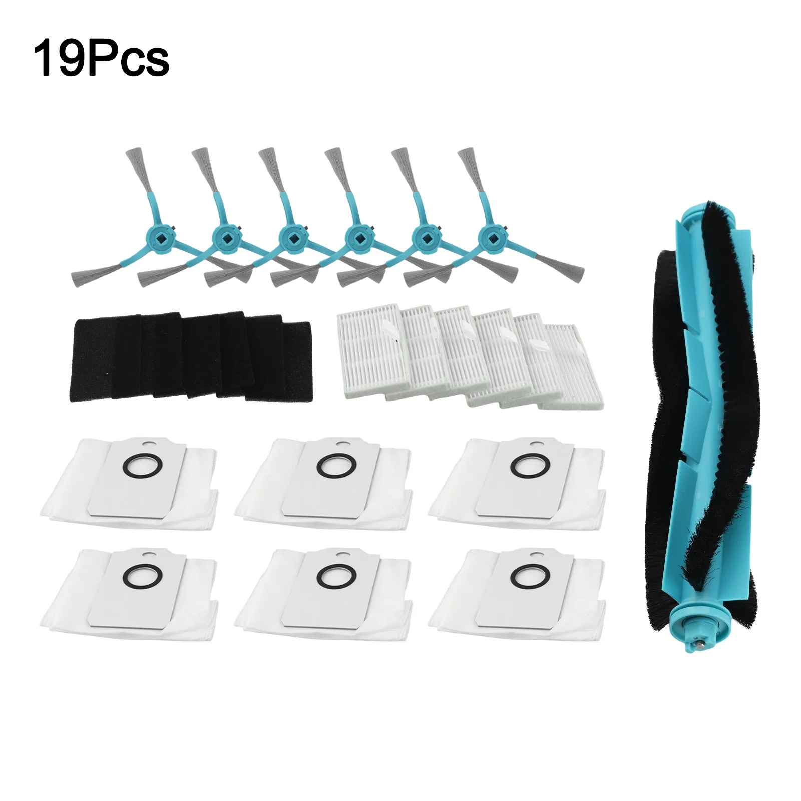 Replacement Main Brush Side Brushes Filter Paper and Non Woven Fabric Bags Kit for Cecotec For Conga 9590 9990 10090 AI Vacuums