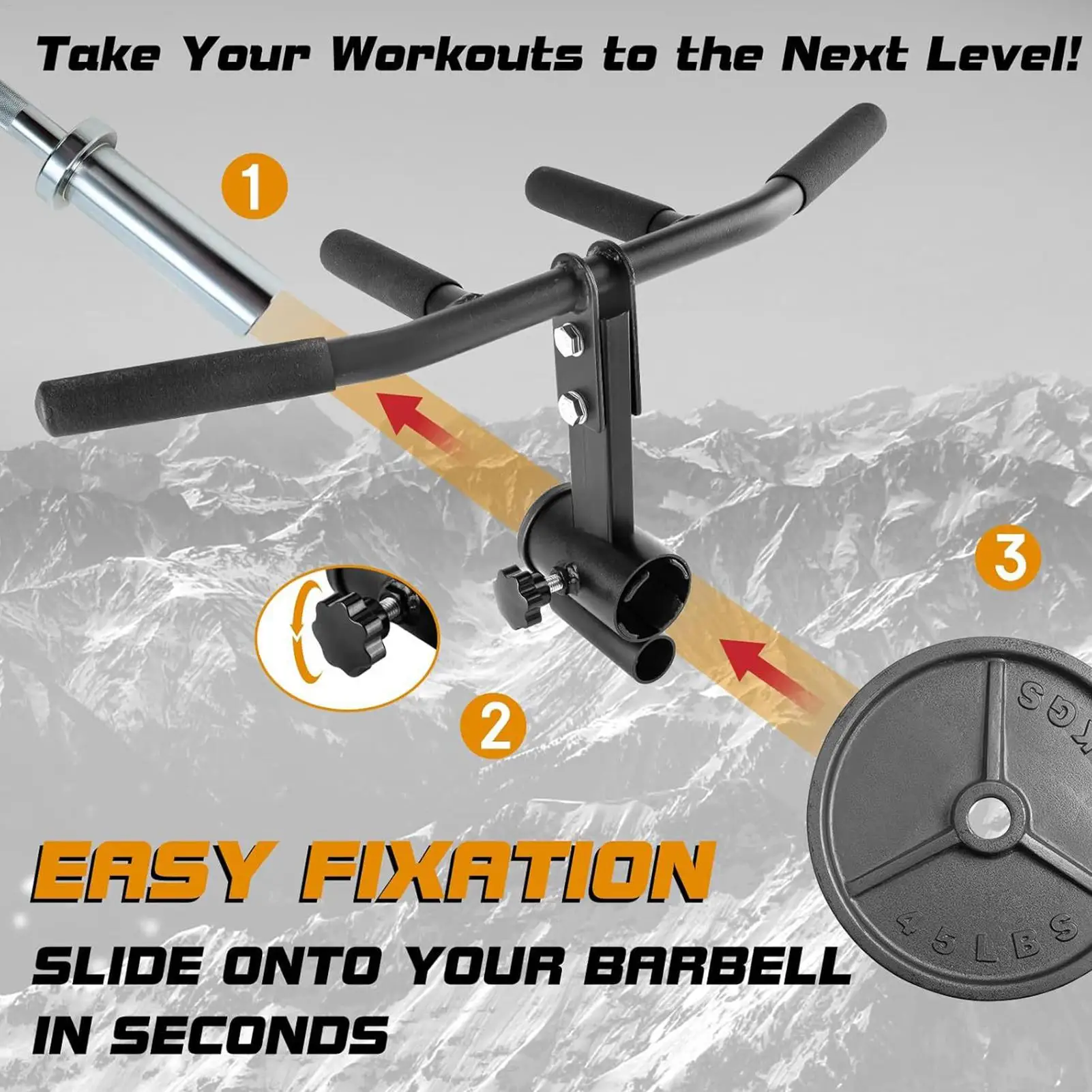 T Bar Row Attachment Bolt Locking Grip Anti-Slip Handle Arm Forearm Wrist Strengthener Grip For Family Friends Workout Gym Core