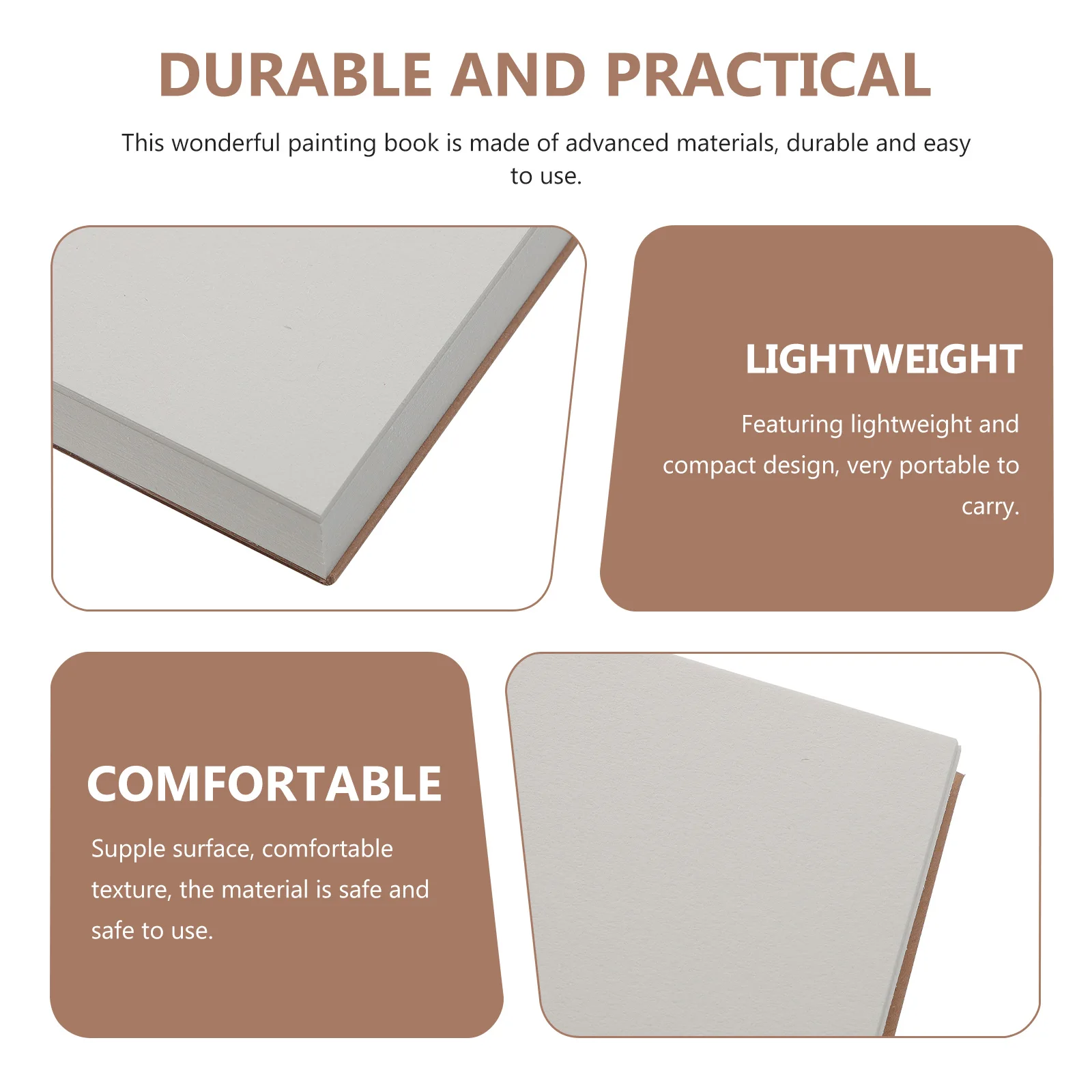 

Blank Sketch Book Thick Paper Durable Binding Perfect for Painting Drawing Travel Journal Art Sketch Pad Painting Book