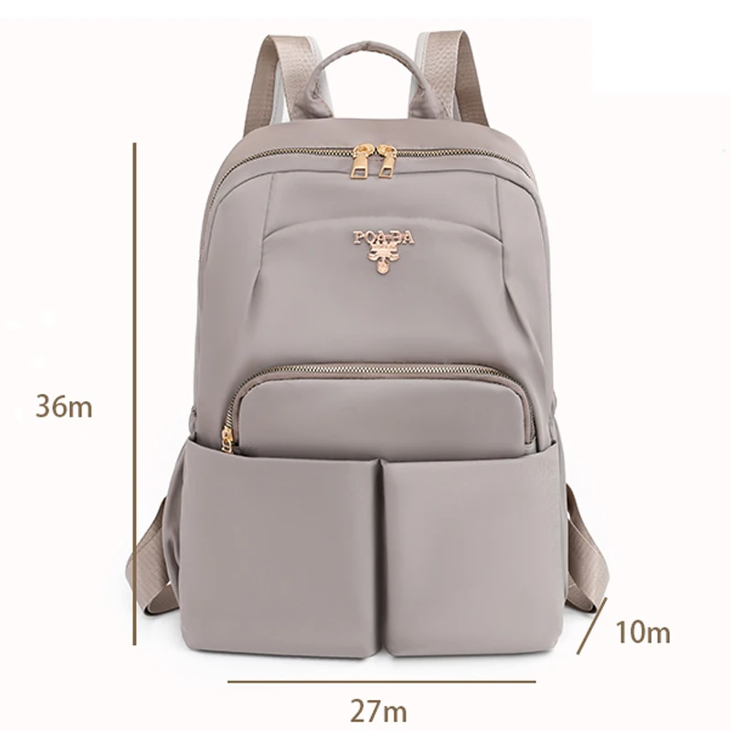 Nylon Fabric Women's Backpack Multi-Function Leisure Travel Backpack Fashion Designer Simple Girl Schoolbag Backpacks 2024 New