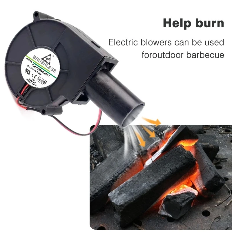 Blower Fan 12V Blower Bbq  HouseholdAC Powered Fan with Variable Speed Controller