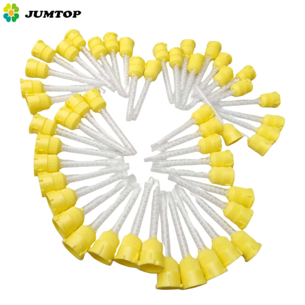 50pcs/Bag Disposable Dental Impression Mixing Tips Mixing Tube Silicone Rubber Film Dental Product Dentistry Material