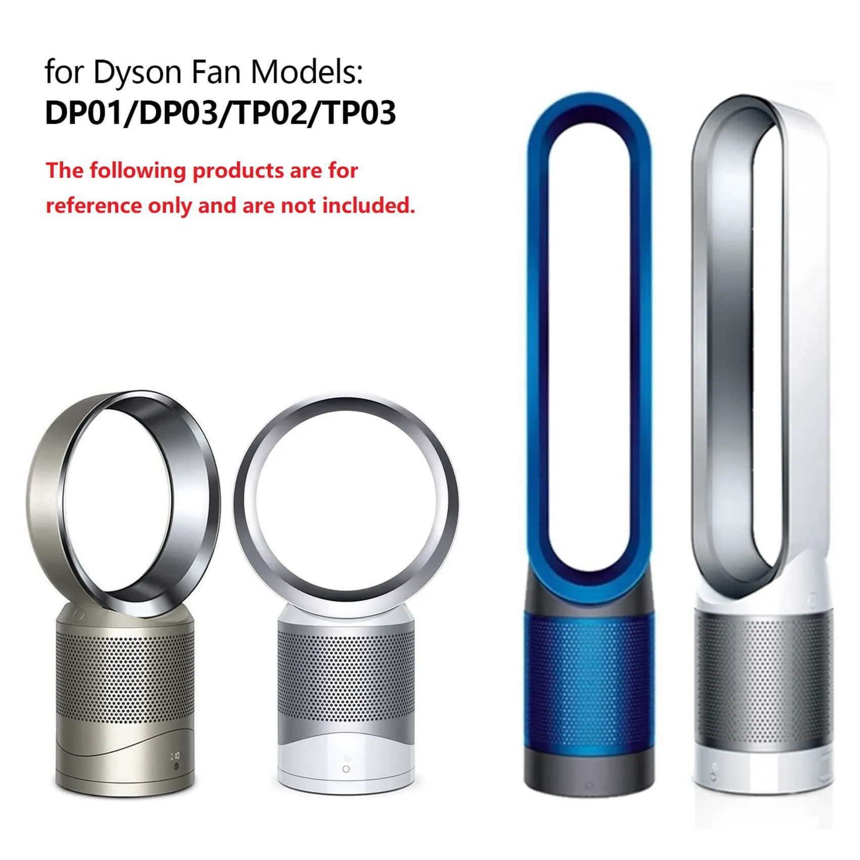 ABKR เปลี่ยนรีโมทคอนโทรลสําหรับ Dyson Pure Cool Link DP01 DP03 TP02 TP03 เครื่องฟอกอากาศพัดลมรีโมทคอนโทรล (สีเงิน)