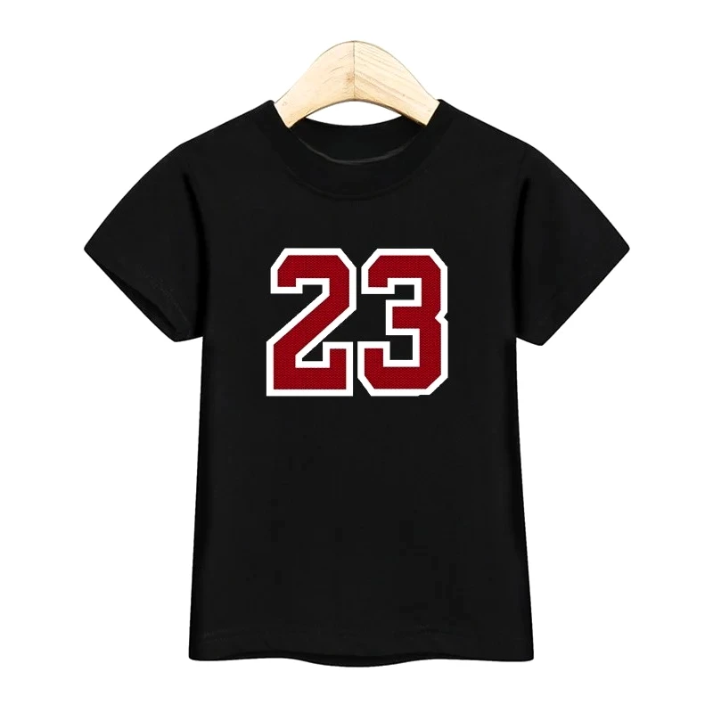 3-14T Jungen Basketball Sport T-Shirt Nummer 23 Kleidung Kinder Kurzarm-Shirt Dünne Oberteile Sommer Neu Rundhals Kinderkleidung