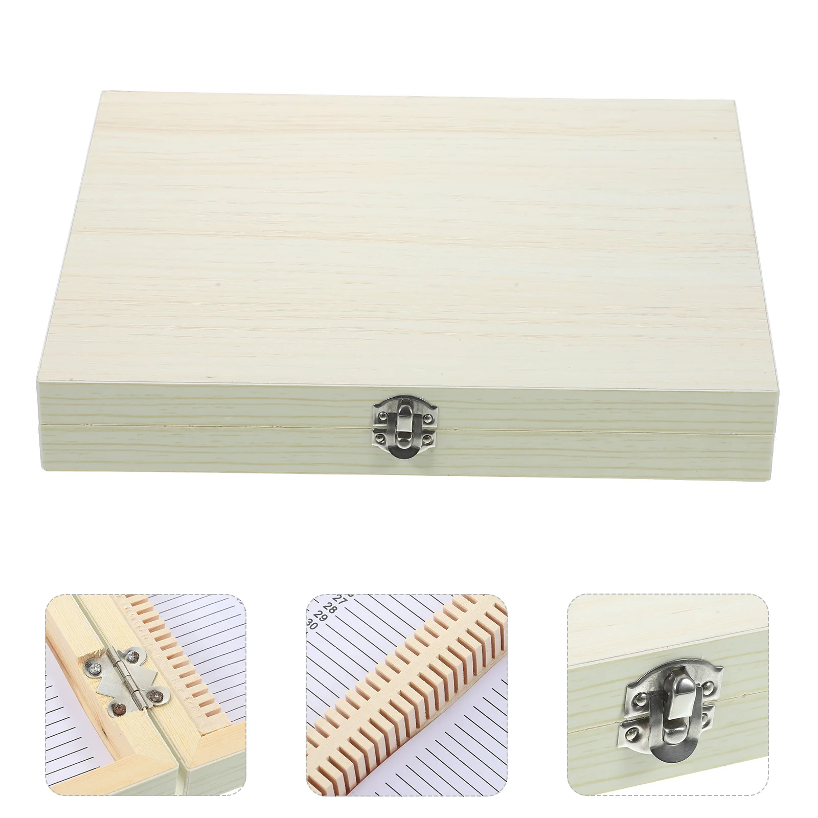 Wooden Slide Storage Box Large Capacity Biology Specimen Holder Microscope Slide Organizer Natural Wood Non-Oxidizing