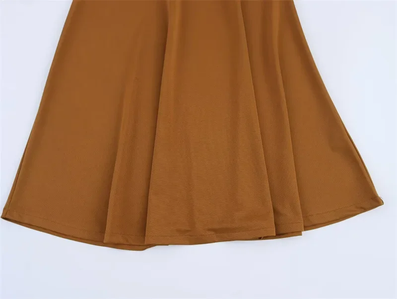 فستان نسائي لربيع وصيف بكتف واحد أنيق من الساتان بلون سادة فساتين طويلة للسيدات