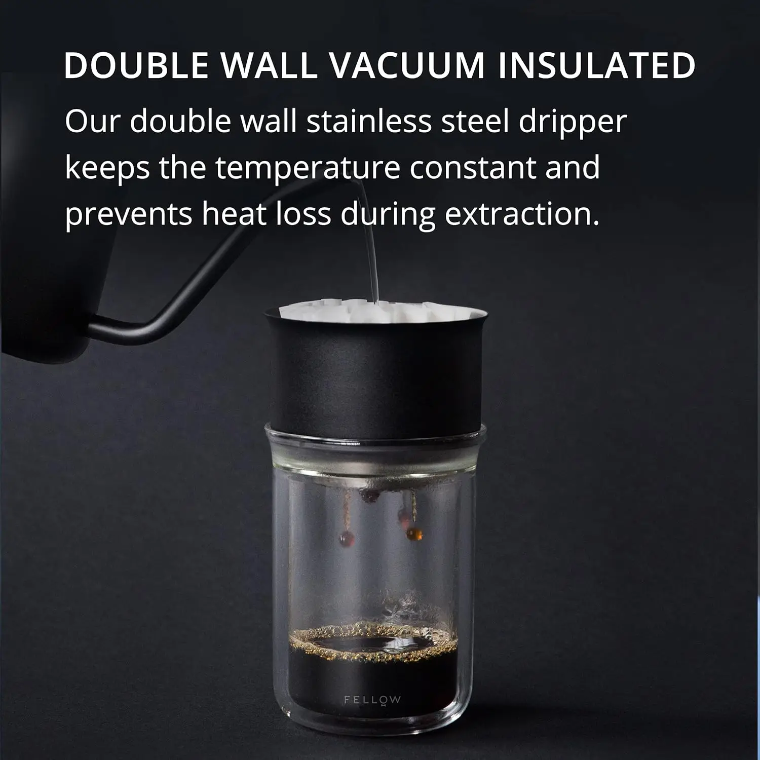 Stagg [X] Pour-Over Coffee Maker Set - Kit Includes Stagg [X] Pour-Over Dripper, Stagg Double Wall Glass Carafe, and 20 Paper Fi