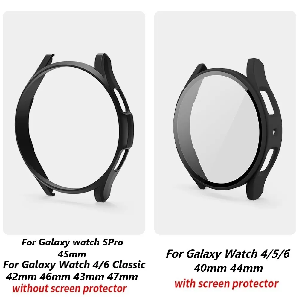 Case+Band for Samsung Galaxy Watch 4/5/6 40mm 44mm Silicone Bracelet Screen Protector Cover for Samsung Watch 6 Classic 43mm 47m