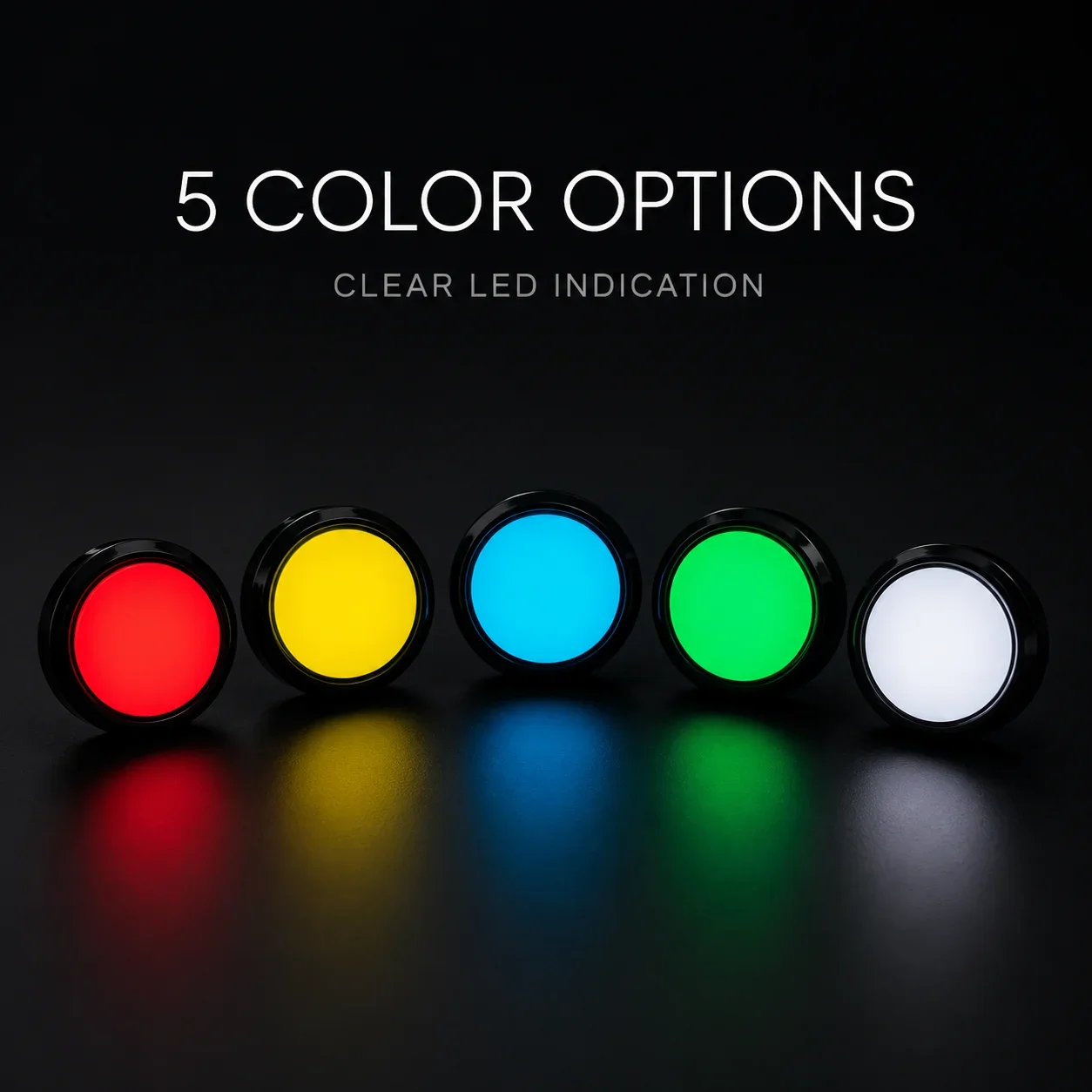 100mm Arcade LED Push Button Flat Edge Microswitch Switch for DIY Game Machine Cabinet Control Panel