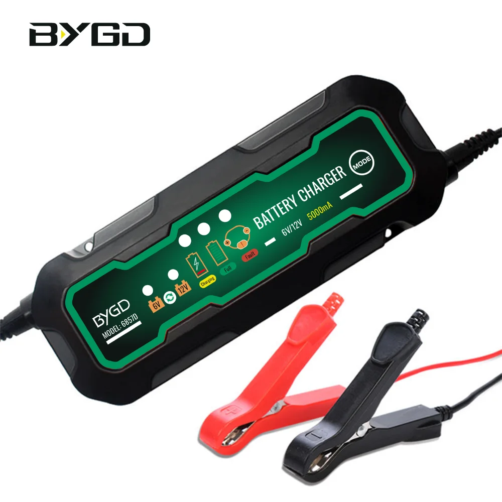 Factory Wholesale Customizable 12V 3A/5A Quick Battery Charger, Battery Repair Function For Lead-Acid, Ideal For Car & Scooter