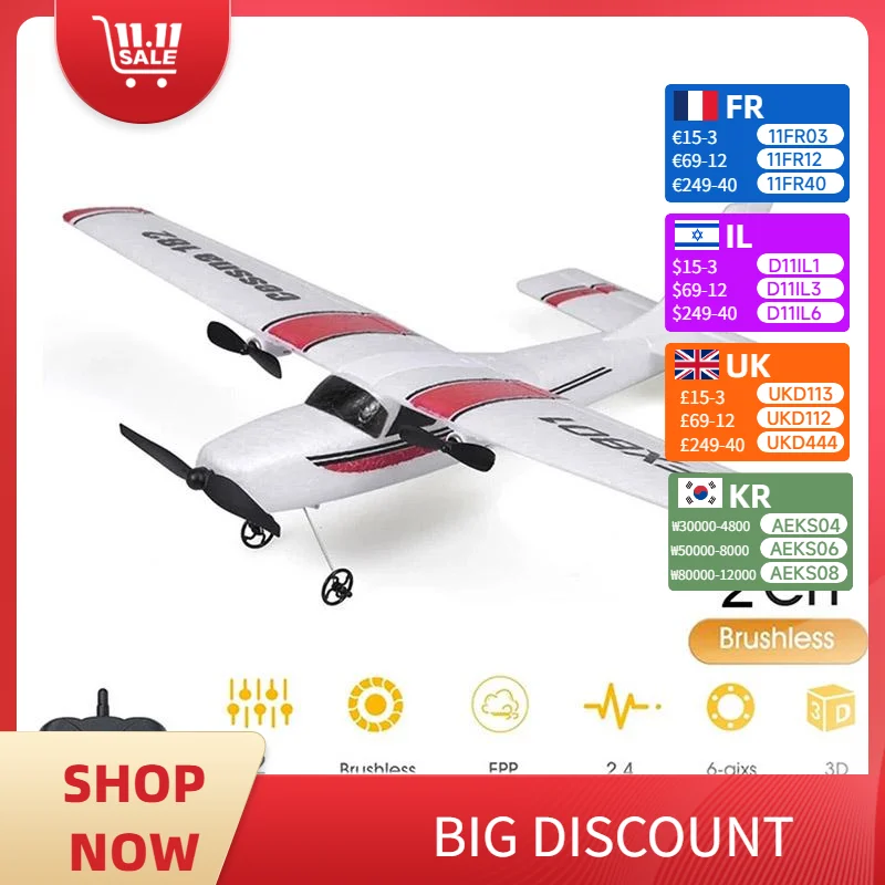 

FX801 RC Plane EPP Foam 2.4G 2CH RTF Remote Control Wingspan Aircraft Fixed Wingspan Airplane Toys Gifts for Kids