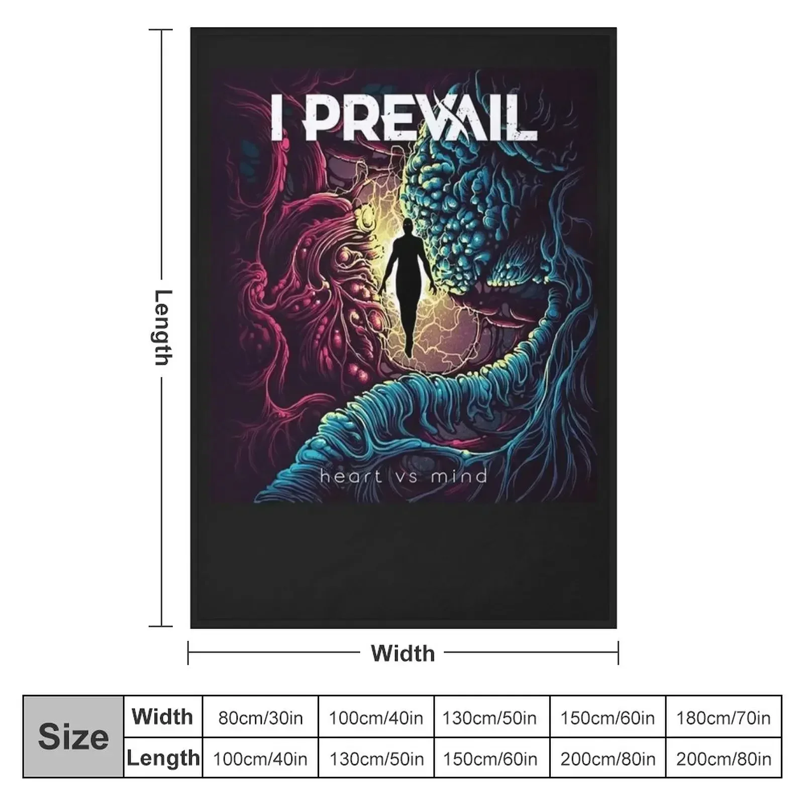 I prevail heart vs mind Throw Blanket Sofa Throw blankets and throws Cute Large Blankets
