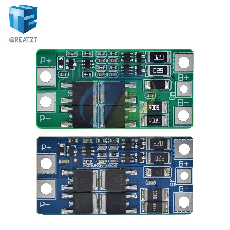 TZT BMS 2S 3.2V 3.7V 10A LiFePO4 / Lithium Battery Charge Protection Board 6.4V 7.2V 18650 32650 Battery Packs With Balance