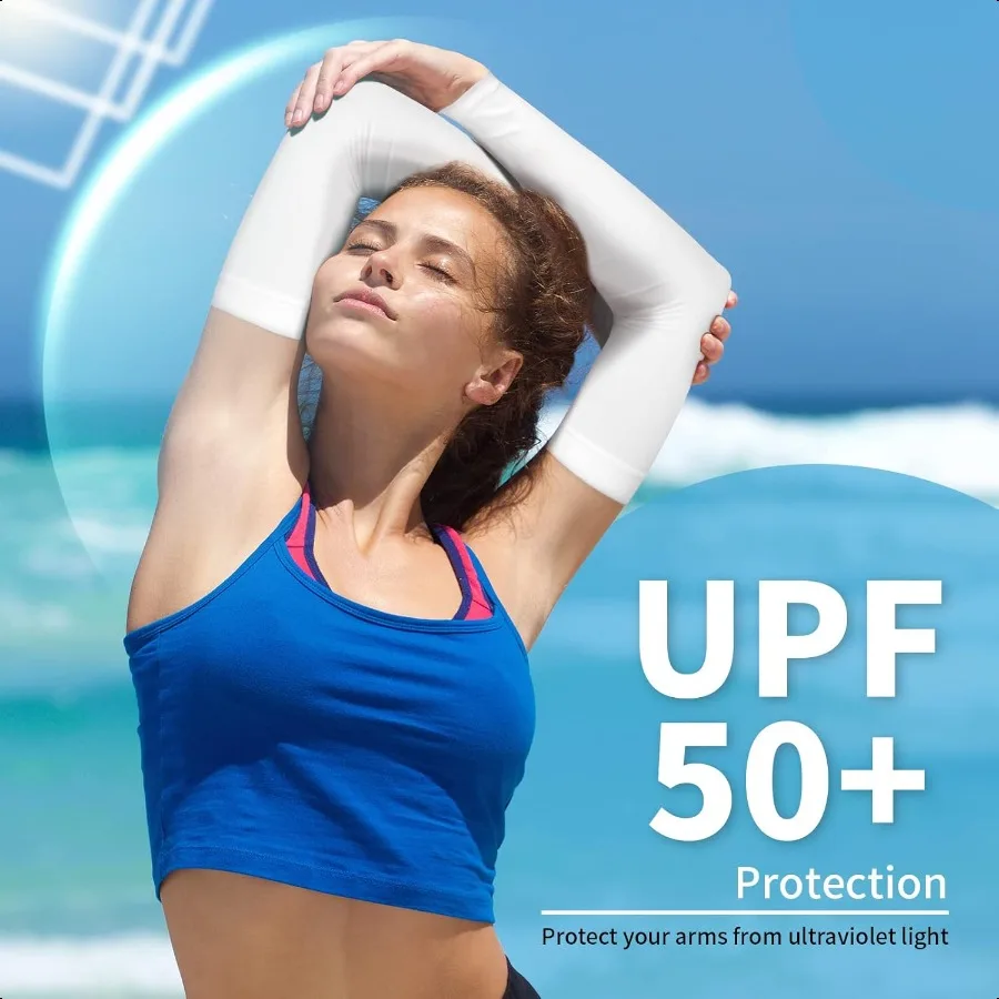 ปลอกแขนกันแดด YESLIFE สำหรับผู้ชายและผู้หญิง UPF 50 ปลอกแขนกีฬาแบบเย็น