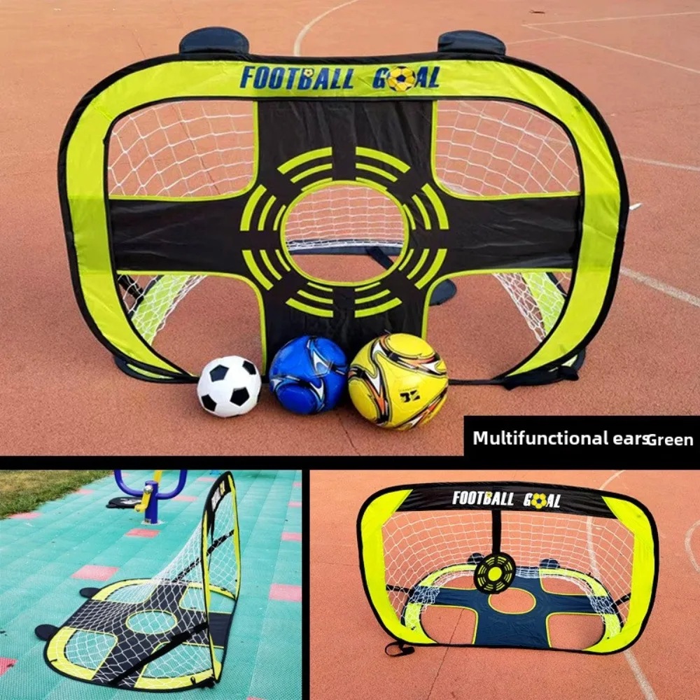 Football Goal Net 3 in 1Portable Soccer Gate Sports Agility Training Target Practice Pop Up