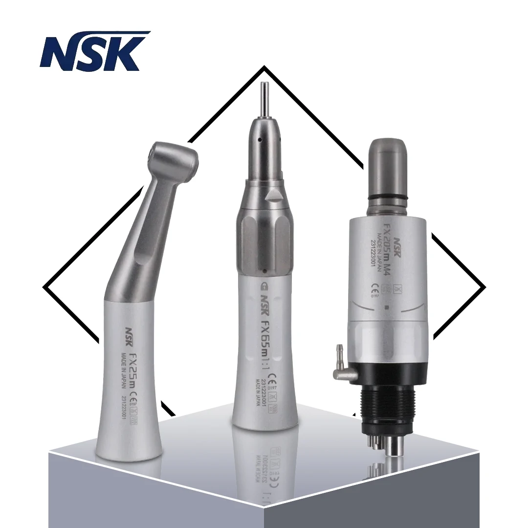 

NSK FX25 FX65 Dental 1:1 Contra Angle Low Speed Direct Drive Handpiece Mini Head Dentistry Against Contra Angle Polishing Tools