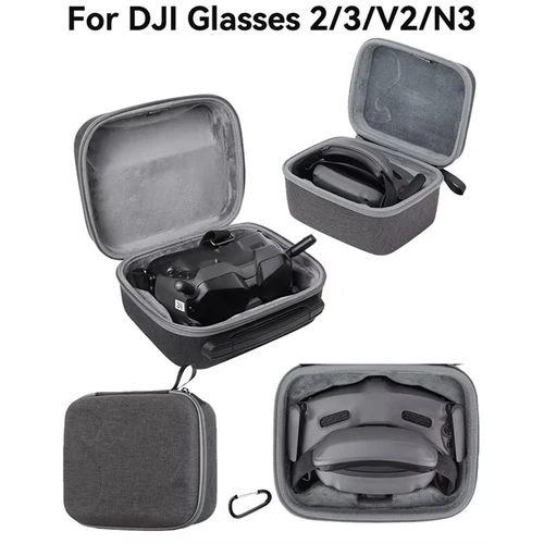 Imagen 1 del producto Sunnylife para gafas DJI FPV 2 3 V2 N3, bolsa de almacenamiento, Maleta para gafas de vuelo DJI FPV, paquete de protección contra caídas, Estuche de transporte